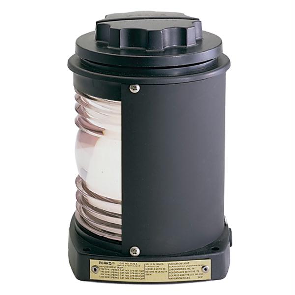 Stern Light - Black Plastic, White Lens