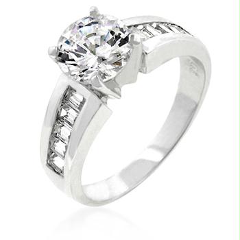 Picture of Antoinette Engagement Silver Ring&#44; <b>Size :</b> 05