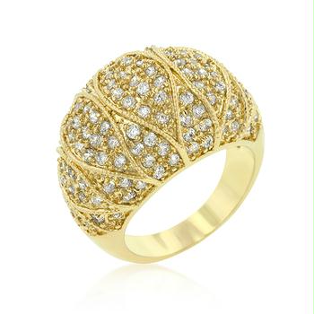 Picture of Goldeneye Clear CZ Cocktail Ring&#44; <b>Size :</b> 08