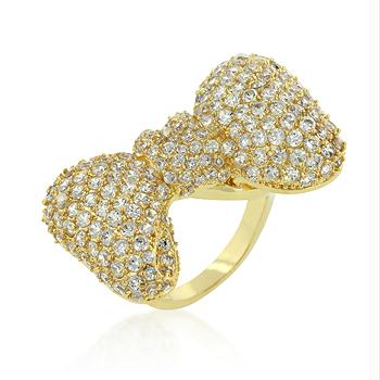 Picture of Bow Tie Cubic Zirconia Ring- <b>Size :</b> 09