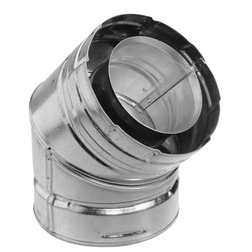 4'' x 6-5/8'' DirectVent Pro 45° Galvanized Elbow