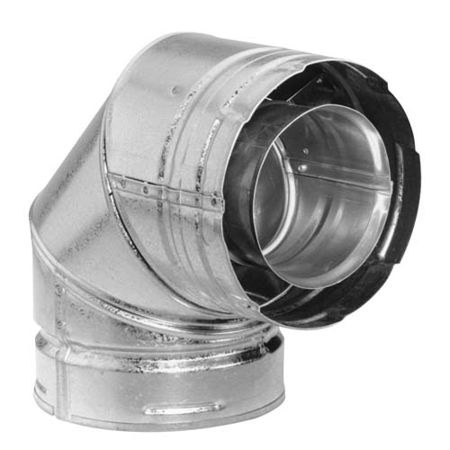 46DVA-E90 4'' x 6-5/8'' DirectVent Pro 90 Degree Galvanized Elbow