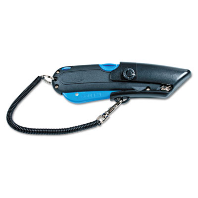 Picture of Consolidated Stamp 091524 Box Cutter Knife with Shielded Blade&#44; Black-Blue