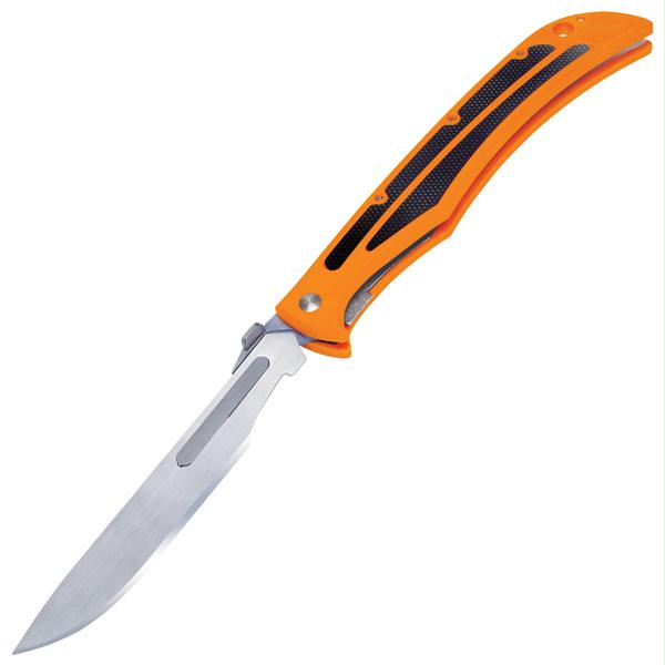 Picture of Havalon Knives XTC-115BLAZE Baracuta Blaze&#44; Blaze Orange ABS&#44; 4 3-8 in. No. 115XT Blade