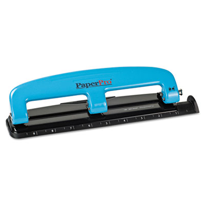 Picture of Accentra 2103 12-Sheet Capacity Compact Three-Hole Punch&#44; Rubber Base&#44; Blue-Black