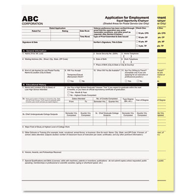 Picture of Accufax  59101 Digital Carbonless Paper&#44; 8.5 x 11&#44; Two-Part Collated&#44; White-Canary&#44; 2500 Sets