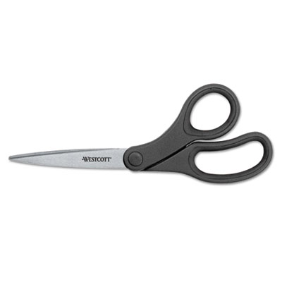 Picture of Acme United 15584 KleenEarth Basic Plastic Handle Scissors&#44; 8 in. Length&#44; Bent&#44; Black