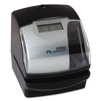 Picture of Acroprint Time Recorder 010209000 ES900 Digital Automatic 3-in-1 Machine- Silver and Black