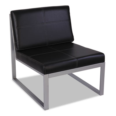 Picture of Alera RL8319CS Reception Lounge Furniture- Cube Chair- 27w x 31.13d x 30h- Black-Silver