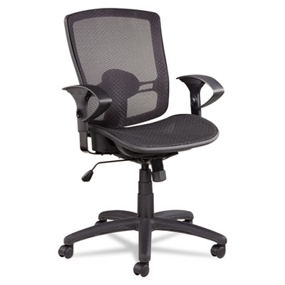 Picture of Alera ET4218 Etros Series Suspension Mesh Mid-Back Synchro Tilt Chair&#44; Mesh Back-Seat&#44; Black