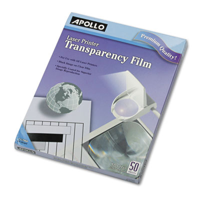 Picture of Apollo CG7060 Transparency Film for Laser Printers- Letter- Clear- 50-Box
