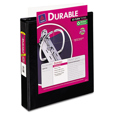Picture of Avery 17021 Durable View Binder with Slant Rings- 11 x 8.5- 1.5 in. Capacity- Black