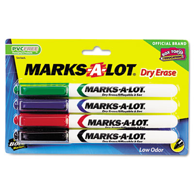 Picture of Avery 24459 Pen Style Dry Erase Markers- Bullet Tip- Assorted- 4-Set