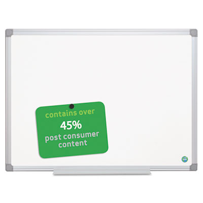 Picture of Bi-Silque Visual Communication Products MA0307790 Earth Gold Ultra Magnetic Dry Erase Boards- 36 x 24- White- Aluminum Frame