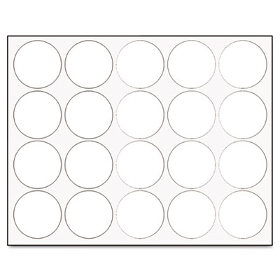 Picture of Bi-Silque Visual Communication Products FM1618 Interchangeable Magnetic Characters- Circles- White- .75 in. Dia.- 20-Pack
