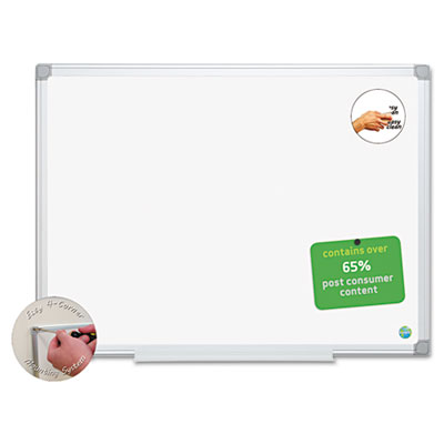 Picture of Bi-Silque Visual Communication Products MA0200790 MasterVision Earth Easy-Clean Dry Erase Board- White-Silver- 18x24