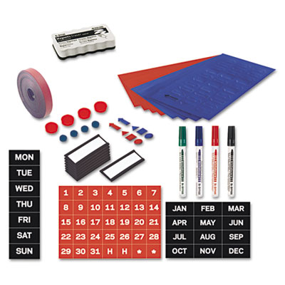 Picture of Bi-Silque Visual Communication Products KT1416 Magnetic Board Accessory Kit- Blue-Red