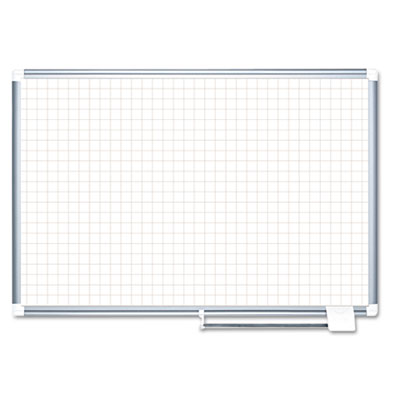 Picture of Bi-Silque Visual Communication Products MA2747830 MasterVision Grid Planning Board&#44; 1 in. Grid&#44; 72x48&#44; White-Silver
