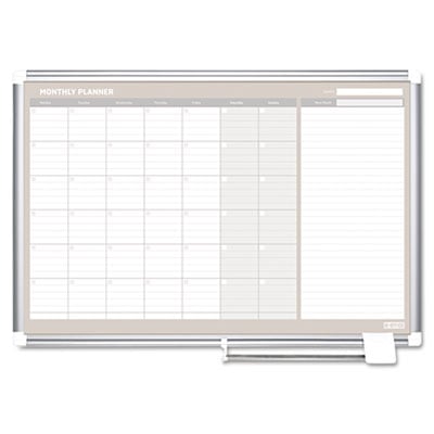 Picture of Bi-Silque Visual Communication Products GA0397830 MasterVision Monthly Planner&#44; 36x24&#44; Silver Frame