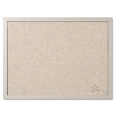 Bi-Silque Visual Communication Products FB0470608 MasterVision Designer Fabric Bulletin Board- 24X18- Gray Fabric-Gray Frame