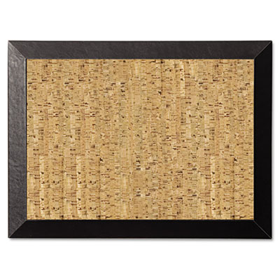 Picture of Bi-Silque Visual Communication Products SF0422581012 Mastervision Natural Cork Bulletin Board- 24x18- Cork-Black