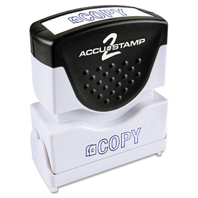 Picture of Consolidated Stamp 035581 Accustamp2 Shutter Stamp with Anti Bacteria&#44; Blue&#44; COPY&#44; 1.63 x .5