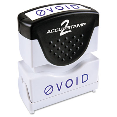Picture of Consolidated Stamp 035584 Accustamp2 Shutter Stamp with Anti Bacteria&#44; Blue&#44; VOID&#44; 1.63 x .5