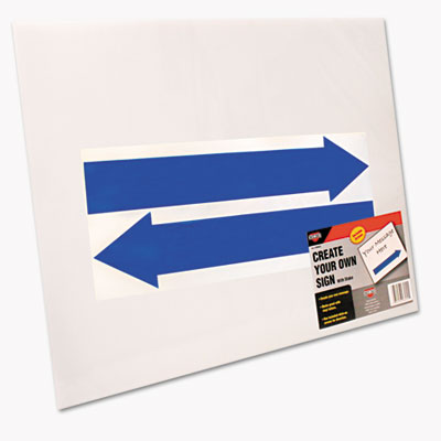 Picture of Consolidated Stamp 098055 Stake Sign- Blank White- Includes Directional Arrows- 15 x 19