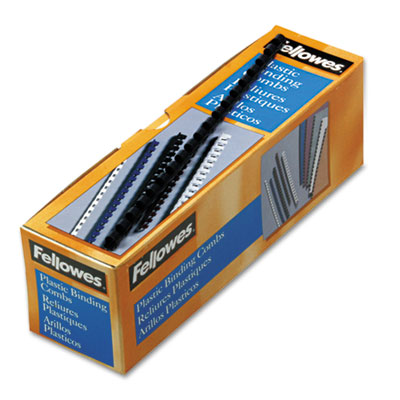 Picture of Fellowes 52506 Plastic Comb Bindings- .31 in. Dia- 40 Sheet Capacity- Navy Blue- 100 Combs-Pack