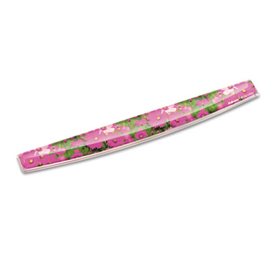 Picture of Fellowes 9179101 Photo Gel Keyboard Wrist Rest with Anti Bacteria Protection&#44; 19.33 in. x 19 in.&#44; Pink Flowers