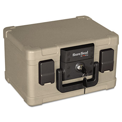Picture of Fireking SS102 Fire and Waterproof Chest&#44; 12.2w x 9.8d x 7.3h&#44; Taupe