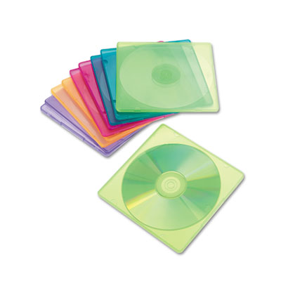 Picture of Innovera 81910 Slim CD Case- Assorted Colors- 10-Pack