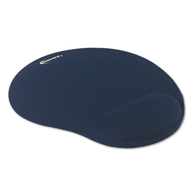Picture of Innovera 50447 Mouse Pad with Gel Wrist Pad- Nonskid Base- 10.38 x 8.88- Blue
