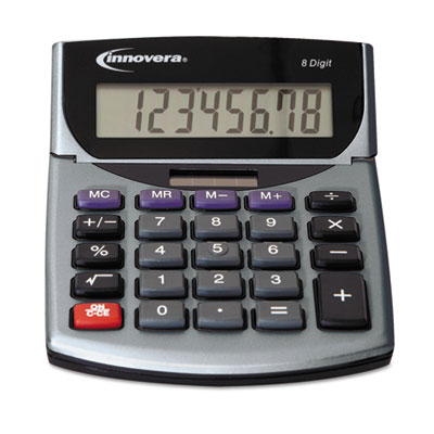 Picture of Innovera 15925 Portable Minidesk Calculator&#44; 8-Digit LCD