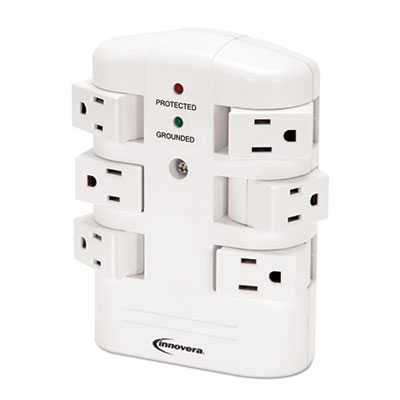 Picture of Innovera 71651 Wall Mount Surge Protector- 6 Outlets- 2160 Joules