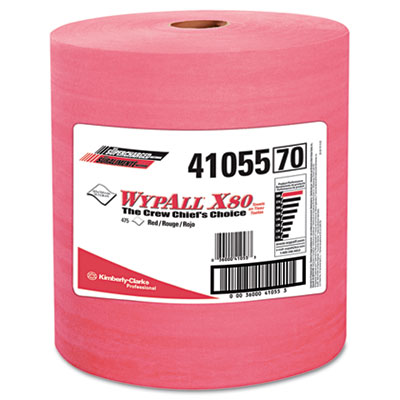 WYPALL X80 Wipers - Red - 475-Roll- 1 Roll-Carton
