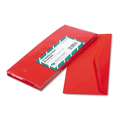 Picture of Quality Park 11134 Colored Envelope- Traditional- No.10- Red- 25-Pack