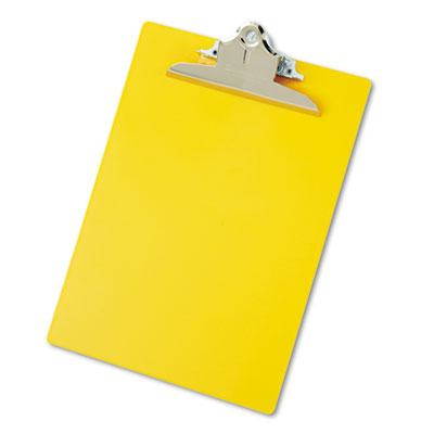 Picture of Saunders 21605 Plastic protective Clipboard- 1 in. Capacity- Holds 8.5w x 12h- Yellow