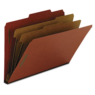 Picture of Smead 19023 Pressboard Classification Folder&#44; 2 in. Exp&#44; 2 dividers&#44; Legal&#44; Red&#44; 10-BX
