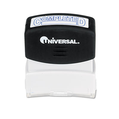 Picture of Universal 10044 Message Stamp&#44; COMPLETED&#44; Pre-Inked-Re-Inkable&#44; Blue Ink