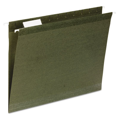Reinforced Recycled Hanging Folder, .33 Cut, Letter, Standard Green, 25-Box