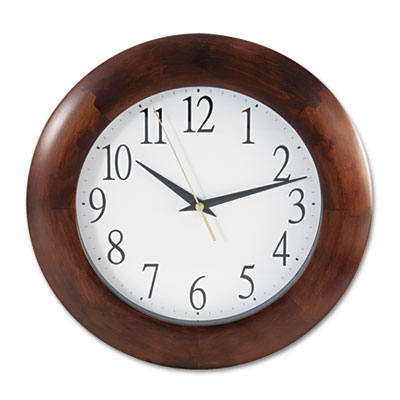 Picture of Universal 10414 Round Wood Clock- 12.75 in.- Cherry