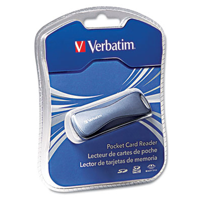Picture of Verbatim 97709 Pocket Card Reader- Black- Windows-Mac