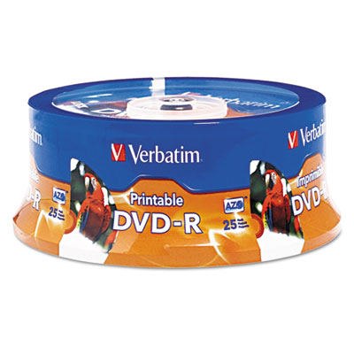 Picture of Verbatim 96191 DVD-R Disc- 4.7 GB- 16x- White- 25-Pk