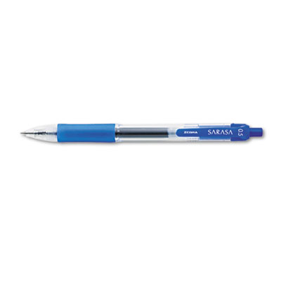 Picture of Zebra 46720 Sarasa Retractable Gel Pen- Blue Ink- Fine- Dozen