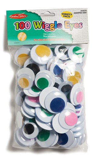 Picture of Charles Leonard Chl64570 Jumbo Wiggle Eyes Assorted Colors