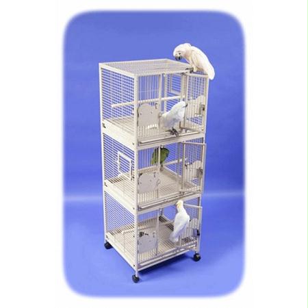 Picture of A&e Cages AE-2422-3B Triple Stack Bird Cage - Small-Black