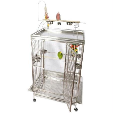 Picture of A&e Cages AE-8004030P Giant Play Top Bird Cage - Platinum