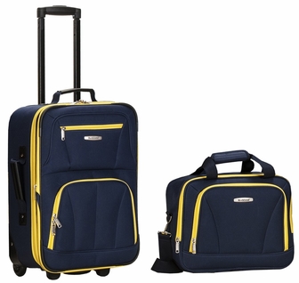Picture of Rockland F102-NAVY Rio 2 Piece Carry On Luggage Set
