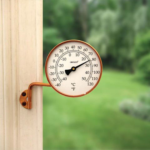 Picture of Conant Custom Brass Vermont Dial Thermometer Living Finish Copper
